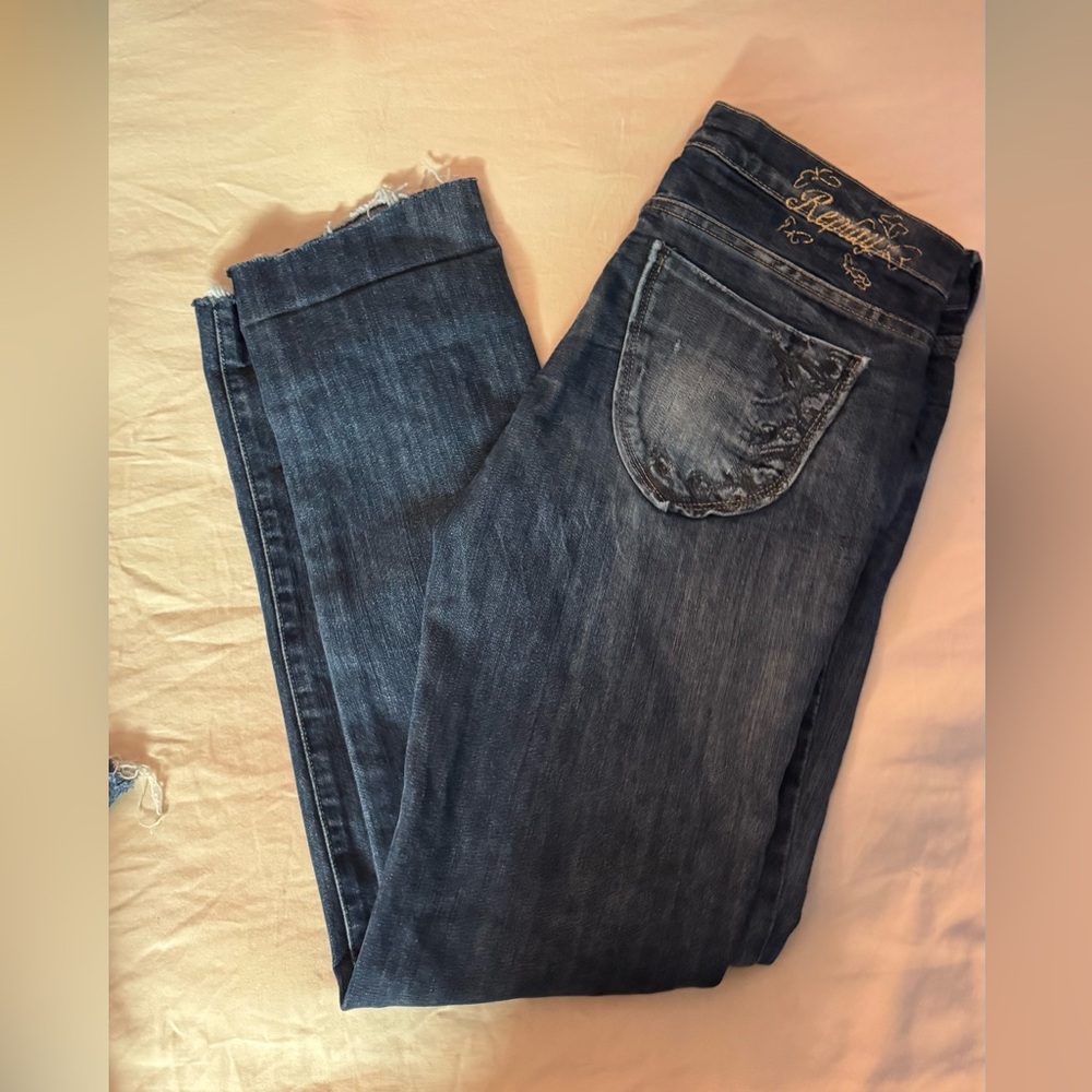Replay Dark Blue Straight Leg Jeans